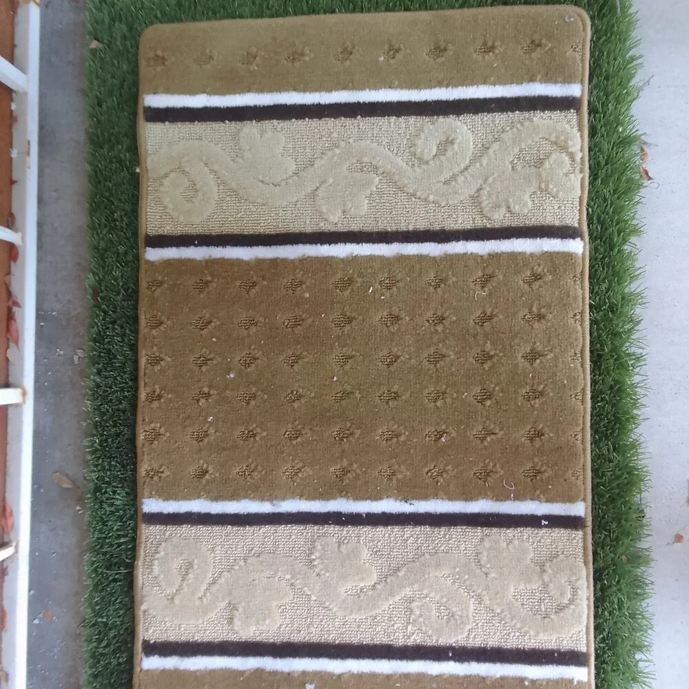 3D large well-design thick floral-pattern door mat brand new